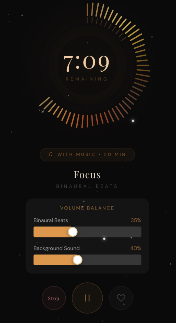 Radiant Mind Focus — Binaural Beats Player